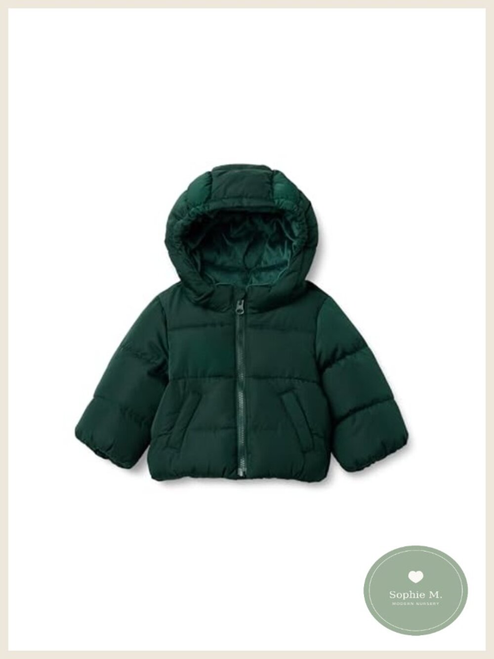 Water-Repellent Hooded Puffer Jacket Quilted Velour Lined Boys